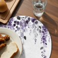 thumbnail image 4 of Round Placemats Purple Leaves 15 inch Set of 2 Table Mats for Dining Table Eucalyptus Leaf Heat Resistant Non-Slip Kitchen & Home Decorative Place Mat Set, 4 of 8