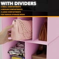 thumbnail image 4 of Hanging Closet Organizer and Storage with Dividers Compartments Hanging Shoe Shelves for Closet Wardrobe RV Garment Rack, 4 of 7
