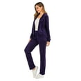 thumbnail image 3 of DODOING Women's Athletic Clothing Sets Velvet Tracksuit Sweatshirts Sweatpants Tracksuits 2Pcs Hoodie and Sweatpants Solid Jogging Suits, 3 of 6
