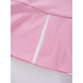 thumbnail image 7 of Chictry Kids Girls Golf Tennis Dress with Shorts Outfit Solid Color Sleeveless Sports Dress Pink 12, 7 of 7