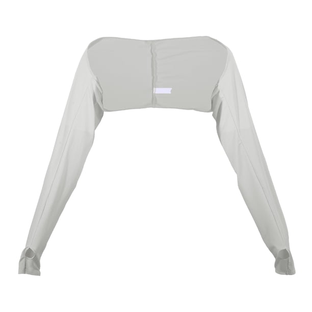Manga de brazo de protección solar Unique Bargains suave enfriamiento poliéster con orificio para el dedo para golf mujer gris