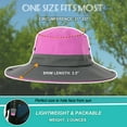 thumbnail image 4 of ROYAL MATRIX Women's Outdoor UV Protection Sun Hat Foldable Fishing Hats Mesh Wide Brim Beach Cap with Ponytail Hole Purple & Grey, 4 of 5