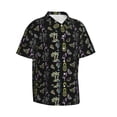 thumbnail image 2 of Neon Pineapple Flamingo Men'S 3d Print Casual Button Down Shirts, Novelty Hawaiian Short Sleeves M, 2 of 7