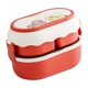 thumbnail image 2 of Lonchera Bento portátil de 2 niveles y 3 compartimentos, gran capacidad, apta para microondas, color rojo, 2 of 12