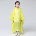 thumbnail image 4 of Yesbay Rain Poncho Waterproof Non-Disposable Travel Rain Gear Coat for Kids,Yellow, 4 of 7