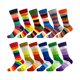 thumbnail image 1 of WAYANMen's Dress Socks Argyle Black Dress Fun Funny Colorful Novelty Crazy Patterned Sock Cotton Calf Bulk Packs Size 8-12, 1 of 1