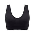 thumbnail image 5 of Women's Supportive Yoga Sports Bra with Padded O-Neck, Elastic Slim Fit Breathable Vest Top for Workout & Running,Black 32, 5 of 5