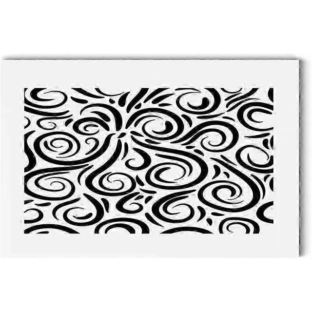 Acrylic Air Vent Cover, Flexed Line Pattern Air Vent Covers Register Overall White Finish Decorative Covers Decorative White Register Grille for Walls