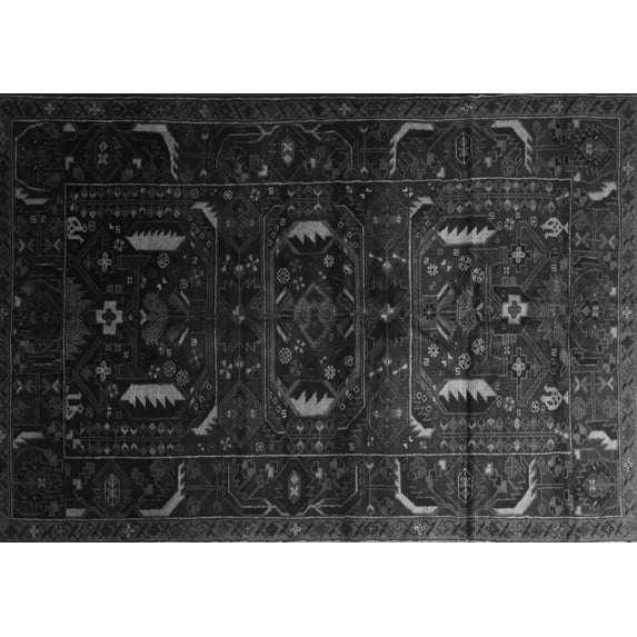 Ahgly Company Indoor Rectangle Persian Gray Traditional Area Rugs, 5' x 8'