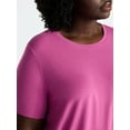 thumbnail image 5 of Terra & Sky Women's Plus Size Crewneck Tee with Short Sleeves, Sizes 0X-5X, 5 of 5