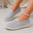 thumbnail image 2 of Mfakffe Womens Knit Slip On Flat Shoes Breathable Mesh Non Slip Sneakers Lightweight Casual Low Top Daily Walking Shoes, 2 of 5