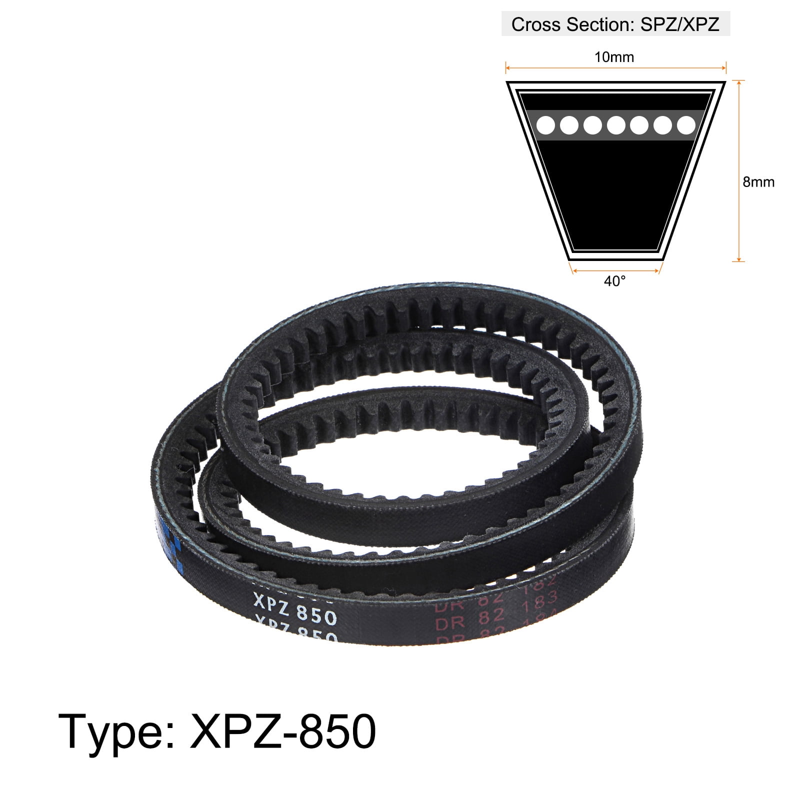 Uxcell XPZ850 V-Belts Drive Belt 850mm Pitch Length Rubber for