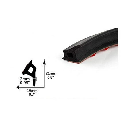 Auto Car Truck Exterior EPDM Rubber Door Edge P Shape Seal Strip Noise Reduce All Weather (20t)