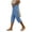 *Blue, variant on VBVC Women's Elastic Waist Denim Capri Pants , Casual Straight Leg Crop Jean For Women , Ladies' Summer Denim Capris with Pockets, Black , S-2XL