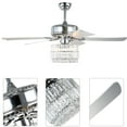 thumbnail image 2 of Cusp Barn 52 Inch Ceiling Fan with Lights and Remote 5 Reversible Blades Crystal Ceiling Light for Bedroom, Dining Room, 2 of 8