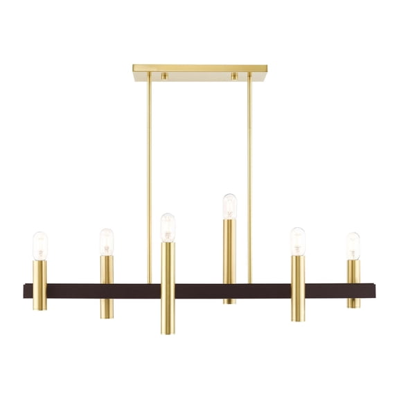 Livex Lighting - Helsinki - 6 Light Chandelier in Mid Century Modern Style -