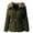 gj1133_olive, variant on Ma Croix Womens Fur Lined Coat with Belt Quilted Faux Fur Insulated Winter Jacket Parka Outerwear