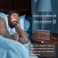 thumbnail image 2 of DAYBETTER Wooden Digital Alarm Clocks for Bedrooms, USB Port & Battery Powered, Loud Alarm Clock for Heavy Sleepers,Dimmer, 3 Alarms, Sound Control, Temperature, 12/24H, Brown, 2 of 7