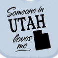 thumbnail image 4 of Inktastic Someone in Utah Loves Me Boys or Girls Baby Bib, 4 of 4