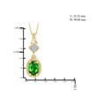 thumbnail image 4 of JewelersClub Silver Necklaces for Women –Silver Necklace for Women 14K Gold Plated Silver – Chrome Diopside Necklace Centerpiece, White Diamond Accents – Hypoallergenic Pendant, 4 of 4