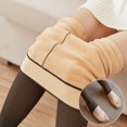 thumbnail image 2 of SEARCHI Autumn Winter Warm Insulated Tights Women Leggings Elastic Thin All-- Pantyhose Fleece Tights High Waist Thermal Leggings Pantyhose Skin-Transparent, 2 of 8