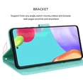 thumbnail image 6 of Phone Case for Samsung Galaxy A22 4G (Not 5G), Rose Flower Flip Leather Cover with Credit Card Holder Cash Pockets [Wrist Strap][Kickstand] Wallet Case for Samsung Galaxy A22 4G RS Green, 6 of 14