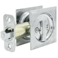 thumbnail image 3 of Stone Harbor Hardware Contemporary Square Pocket Door Lock, Privacy Function, 2-3/4" Backset, Polished Chrome, 3 of 4