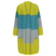thumbnail image 3 of Women's Plus Size Cardigan Sweater Colorblock Open Front Knit Long Cardigan 2024 Fall Boho Causal Coat Outwears, 3 of 5