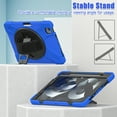 thumbnail image 6 of Allytechgroup Shockproof Case for Apple iPad Pro 13 Inch Case M4 2024, Kickstand Hand Strap Shoulder Strap Rugged Case Kids Friendly Bumper Shockproof Case for iPad Pro 13" 2024,Blue, 6 of 9