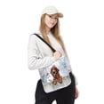 thumbnail image 2 of Playful German Shorthaired Pointer Welcomes Winter Snowy Day with Cardinal Bird All Over Print 3D Canvas Tote Bag GSP Lover Dog Gift Reusable Handbag - 2017, 2 of 5