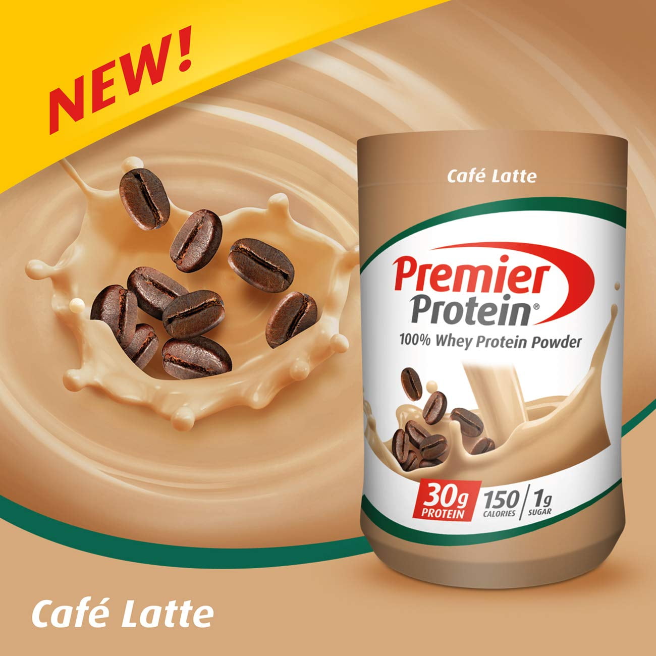 New Premier Protein Delicious Flavors Protein Powder, Cafe Latte, (17