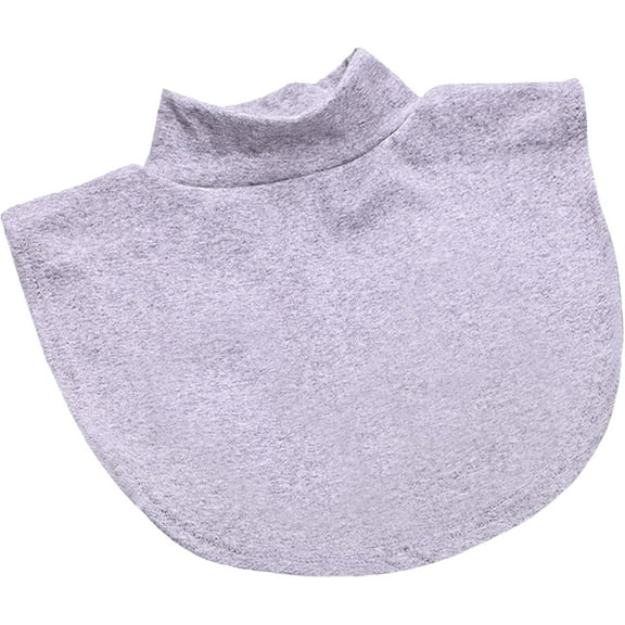 Camicover Fake Turtleneck Dickey Detachable Collars Wear Outer or in Sweater Hoodie Medium Neck Mock Collar for Women Gils Light Grey