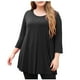 thumbnail image 1 of Blusa informal de manga larga con cuello redondo y cuello redondo para mujer Pompotops  gfhjh14928, 1 of 1