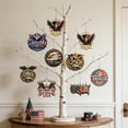 thumbnail image 5 of JHyouerji 9 Pcs 4th of July Ornaments Patriotic Wooden Tree Hanging Ornaments for Memorial Day Red White Blue Independence Day 250th Anniversary Decor, 5 of 6