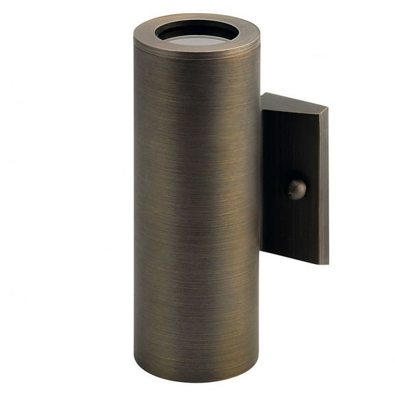 2 Light Up/Down Deck Light 6 Inches Tall By 3 Inches Wide-Centennial Brass Finish Kichler Lighting 15079Cbr