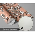 thumbnail image 6 of S4Sassy Monochrome Floral Line Art Wallpaper - Peach Wall Covering, 25" X 240" Self-Adhesive Textured Vinyl Wallpaper, Wallwrap, Easy Diy Wall Covering For Farmhouse Bedroom, Living Room, Cabinets, 6 of 9