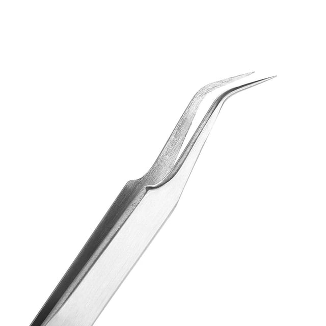 Ejecución De Extensión De Pestañas Pinzas De Pestañas Injerto De Injerto Herramienta De Recolección De Pestañas Finez Acero Inoxidable Con Cabeza Recta Curva Para