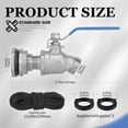thumbnail image 3 of 304 Stainless Steel Rain Barrel Spigot Kit - Freeze & Leak-Resistant Faucet with High Flow 1/2" NPT to 3/4" GHT for DIY Water Tanks, Composters, and Garden Hoses, 3 of 7