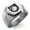 Silver, variant on Stainless Steel Swan Harmony Coat of Arms Shield Engraved Hexagon Crest Flat Top Biker Style Polished Ring