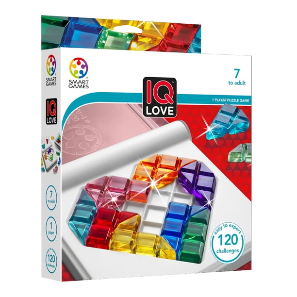 Smart Games: IQ Love, juego de rompecabezas con 120 desafíos, 2 modos de juego, más de 7 años