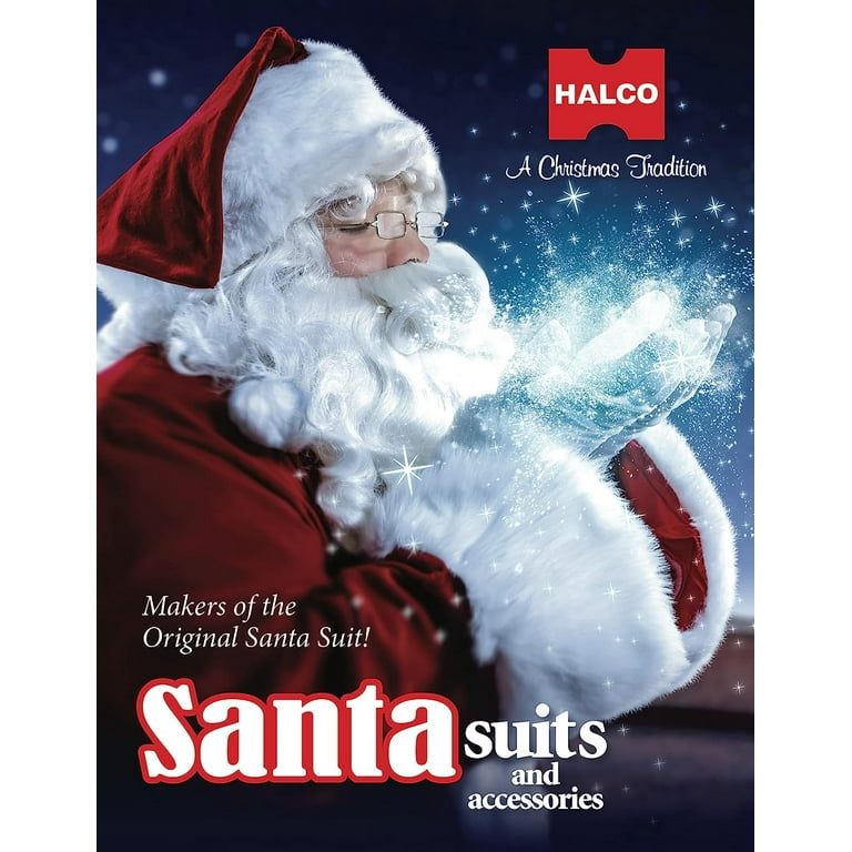 Halco Deluxe Adult Santa Claus Christmas Costume - Red Velvet Suit
