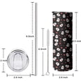 thumbnail image 5 of 20oz Halloween Ghosts with Red Hearts Skinny Tumblers Stainless Steel Tumbler with Lid and Straw,Vacuum Insulated Double Wall Travel Tumbler Cups with Cleaning Brush for Coffee,Tea, 5 of 6