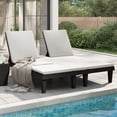 thumbnail image 3 of vidaXL Double Sun Lounger Black 61"x54.3"x32.7" Polypropylene, 3 of 11