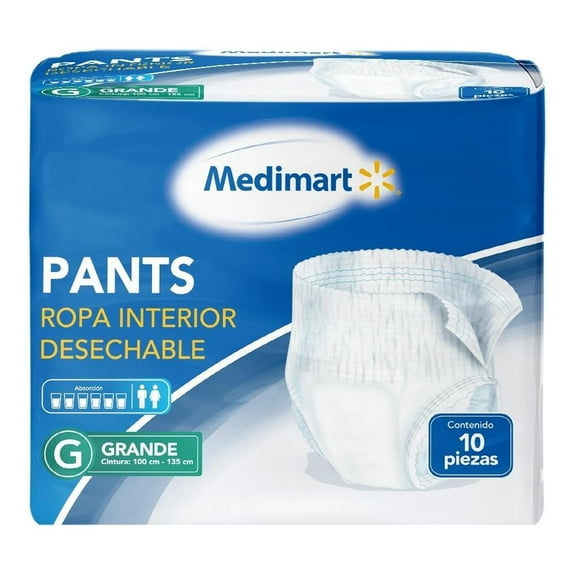 Ropa interior desechable Medimart pants grande 10 pzas