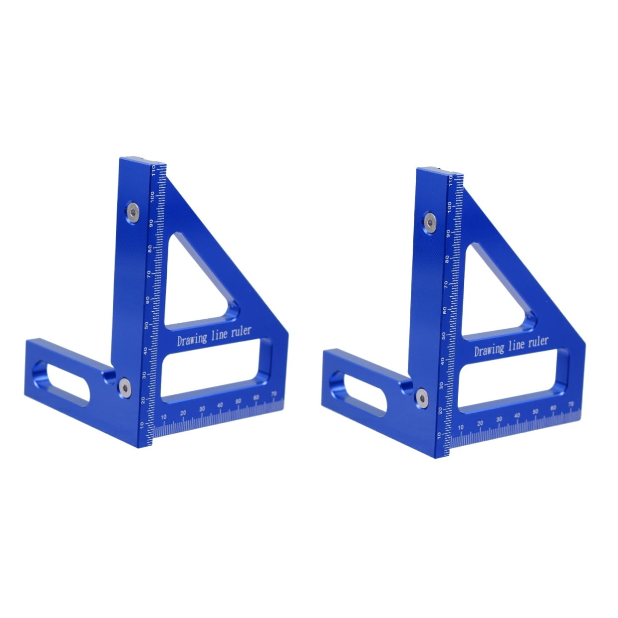Set of 2 Carpentry Protractor Rulers Triangle Measuring Tools for Woodworking and Construction