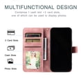 thumbnail image 4 of Leather Wallet Phone Case For iPhone 16 Pro Max 16Plus 16Pro 15ProMax 15Pro 15Plus 14 Pro Max 13 12 11 XS Max XR 7 8 SE Quality Leather Phone Case With Card Holder Zipper, 4 of 9