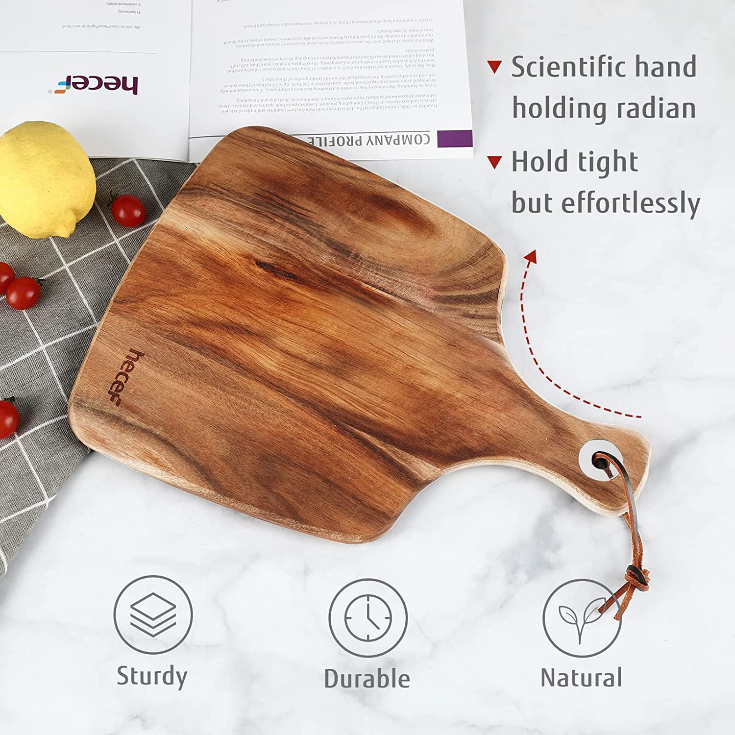 Hecef 12 Inch Large Cheese Board Premium Acacia Wood Charcuterie Board –  Hecef Kitchen