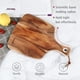 thumbnail image 2 of Juego de tablas de queso Hecef de 3 piezas plato para servir embutidos de madera de acacia de 12 pulgadas con cuchillo y tenedor para queso, 2 of 5