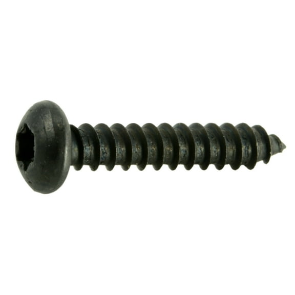 #6 x 3/4" Black Steel Star Drive Pan Head Sheet Metal Screws (30 pcs.)