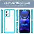 thumbnail image 6 of Case for Xiaomi Redmi Note 12 Phone Case Slim Dropproof [Defend from Drop/Scratch/Slip/Fingerprint] Clear Acrylic Hard Back Soft TPU Bumper Hybrid Phone Cover for Xiaomi Redmi Note 12-Crystal Blue, 6 of 16